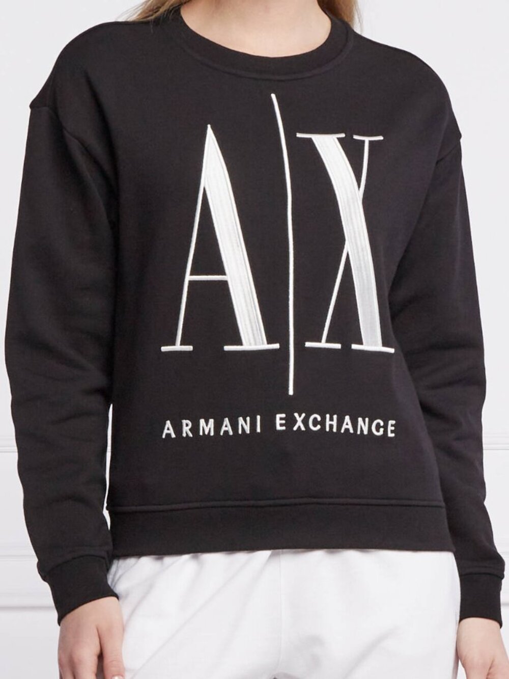 Armani Exchange Icon Embroidered Pullover Sweatshirt